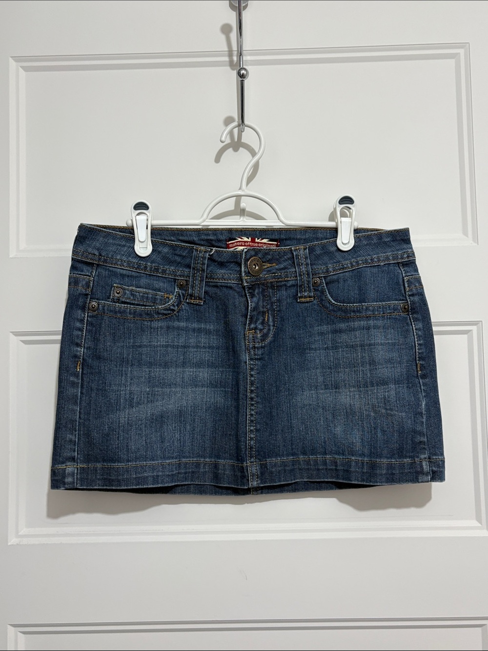 Makers Of True Originals Denim Mini Low Waisted Skirt